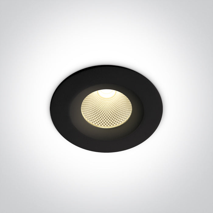10107CA/B/V BLACK 7W CCTV IP20 60deg 230V