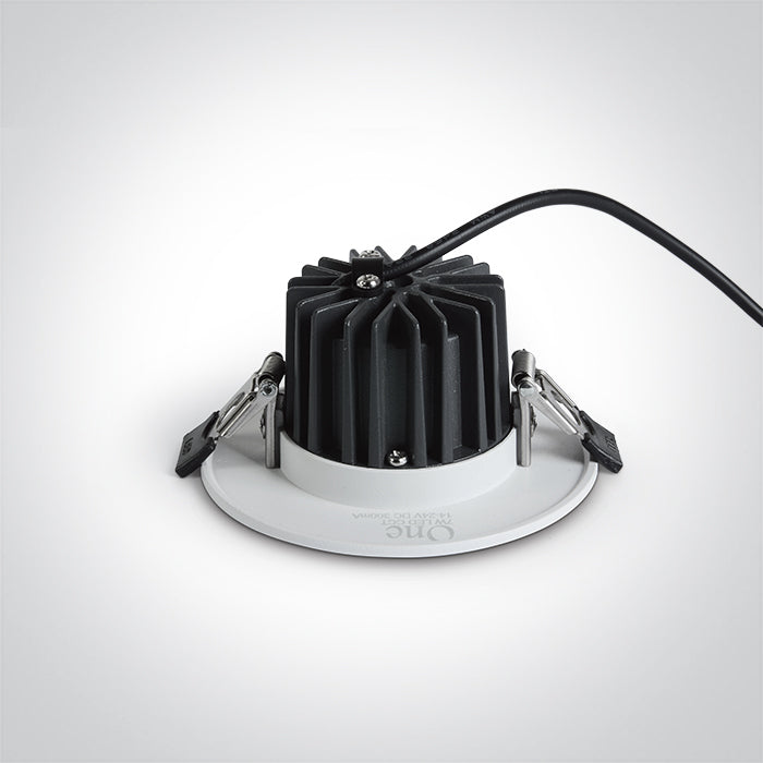 10107CA/W/V: 7W CCT Variable LED recessed downlight, IP20.  Complete with non-dimmable driver.  ..