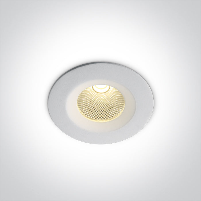 10107CA/W/V: 7W CCT Variable LED recessed downlight, IP20.  Complete with non-dimmable driver.  ..