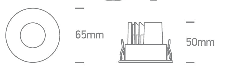 10107PA/W/V: 6,5W COB LED recessed spot, IP65.  Requires 700mA driver.  ..