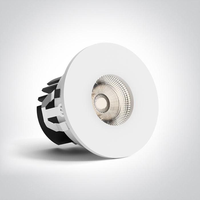 10107PA/W/C: 6,5W COB LED recessed spot, IP65. Requires 700mA driver. ..
