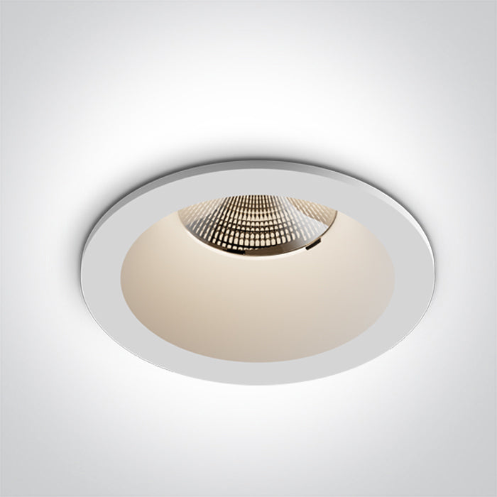 10107WP/W/V: 6,5W CCT Variable COB LED recessed spot suitable for indoor and outdoor installation, IP65.  Requires 700mA driver.  ..