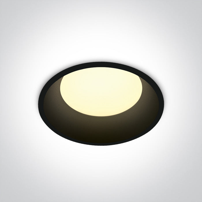 BLACK 12W CCTV IP20 230V DARK LIGHT One Light 10109D/B/V