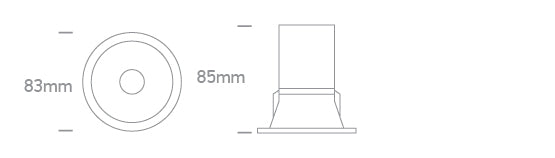 10112D/W/V: 12W CCT Variable COB LED recessed spot, IP20.  Complete with non-dimmable driver.  ..