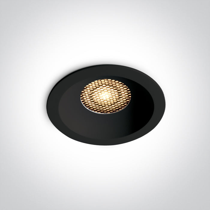 10114DH/B/V BLACK 14W CCTV HONEYCOMB IP20 230V DARK LIGHT