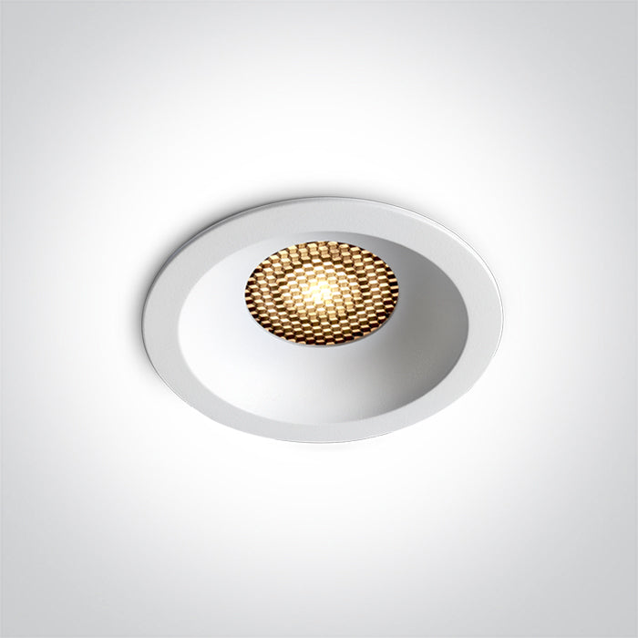 10114DH/W/V WHITE 14W CCTV HONEYCOMB IP20 230V DARK LIGHT