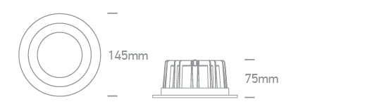 10115CA/W/V: 15W CCT Variable LED recessed downlight, IP20.  Complete with non-dimmable driver.  ..