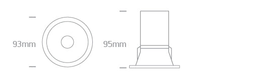 10115D/W/V: 15W CCT Variable COB LED recessed spot, IP20.  Complete with non-dimmable driver.  ..