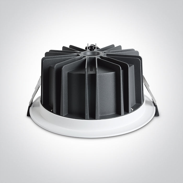 10130CA/W/V: 30W CCT Variable LED recessed downlight, IP20.  Complete with non-dimmable driver.  ..