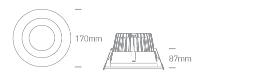 10130ED/W/V: 30W CCT Variable LED recessed downlight, IP20.   Complete with non-dimmable driver.   ..