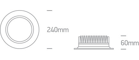 10130UV/B/V BLACK SMD LED UGR19 30W CCTV IP44 230V