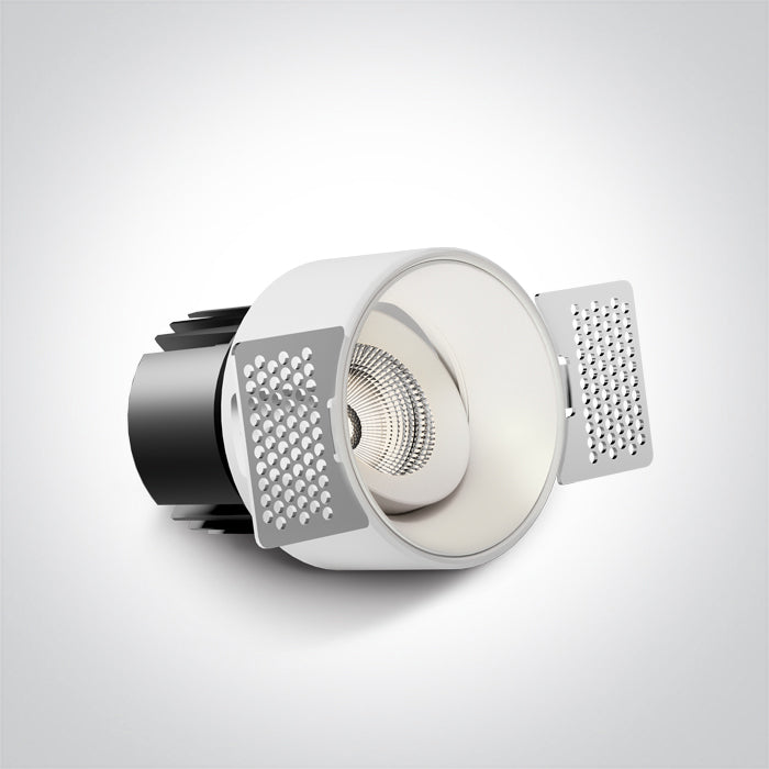 11107BT/W/V WHITE COB 6,5W CCTV 700mA IP54 TRIMLESS ADJUSTABLE