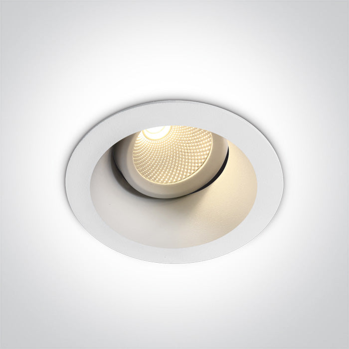 11107FD/W/V: 7W CCT Variable COB LED Adjustable recessed spot, IP20.  Complete with non-dimmable driver.  ..
