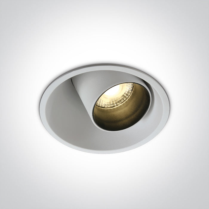 11111C/W/V: 12W CCT Variable COB LED recessed adjustable spot, IP20.  Supplied with Black, White & Brass reflectors.  Requires 700mA driver.  ..