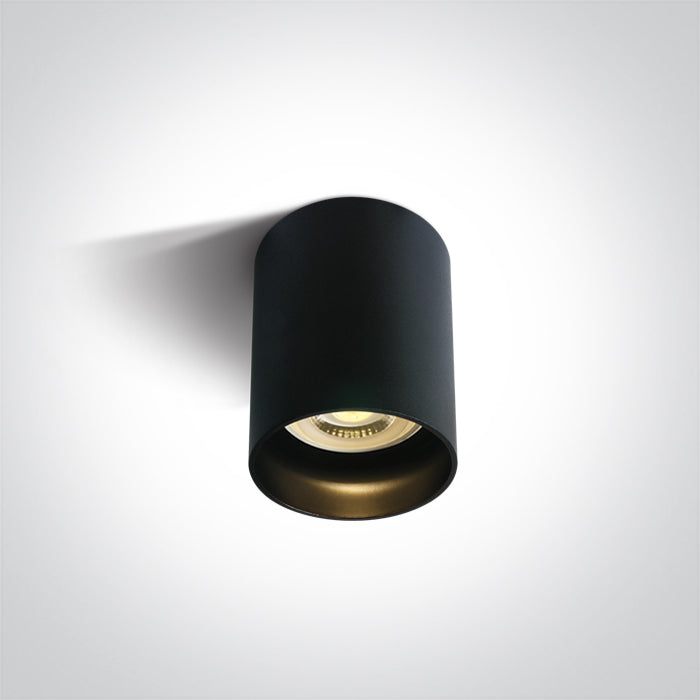 BLACK GU10 10W DARK LIGHT ROUND One Light 12105N/B/B