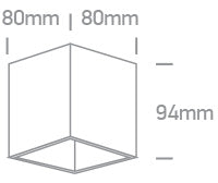 12105TA/W WHITE GU10 10W SQUARE 100-240V