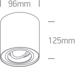 12105Y/W/W WHITE WHITE REFLECTOR GU10 10W ADJUSTABLE 100-240V