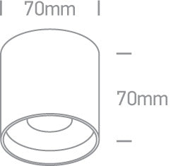 12108C/B/V: 8W CCT Variable Black COB LED Cylinder.  Complete with non-dimmable LED driver.  ..