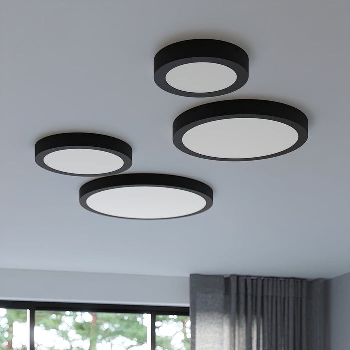 Ceiling lamp ONYX 30 black LED 3000K Sollux Lighting SL.1242