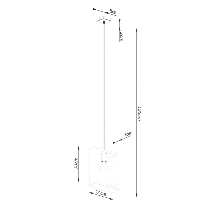 Pendant lamp ARIES natural wood Sollux Lighting SL.1310