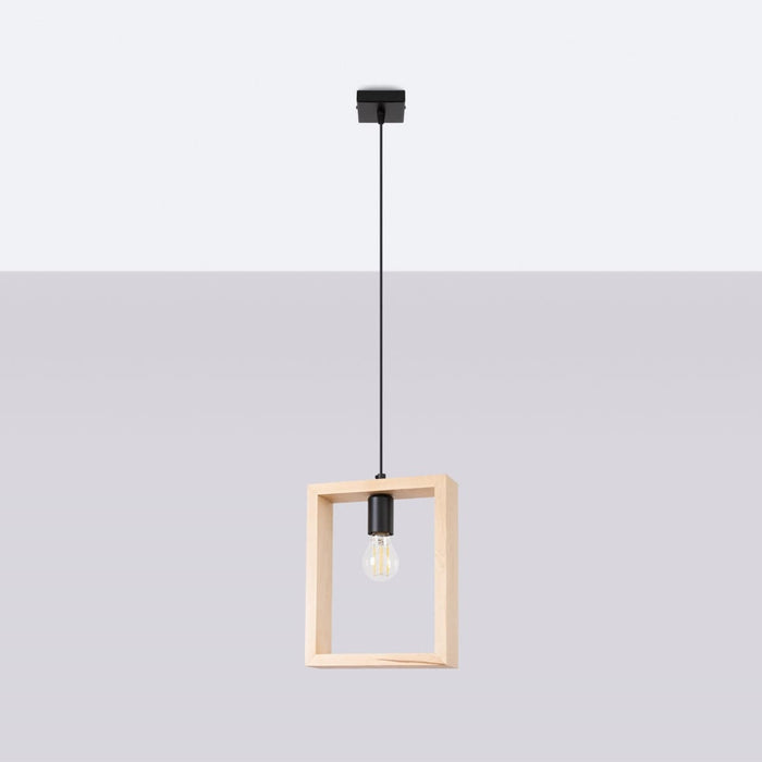 Pendant lamp ARIES natural wood Sollux Lighting SL.1310