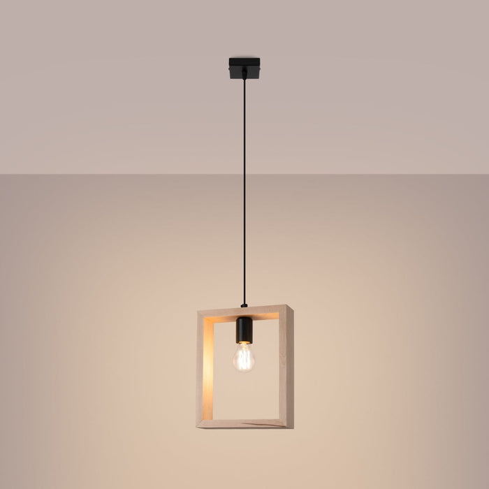 Pendant lamp ARIES natural wood Sollux Lighting SL.1310