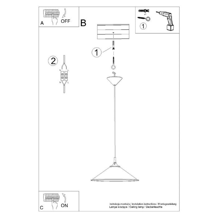 Pendant lamp ZUMA white Sollux Lighting SL.1325