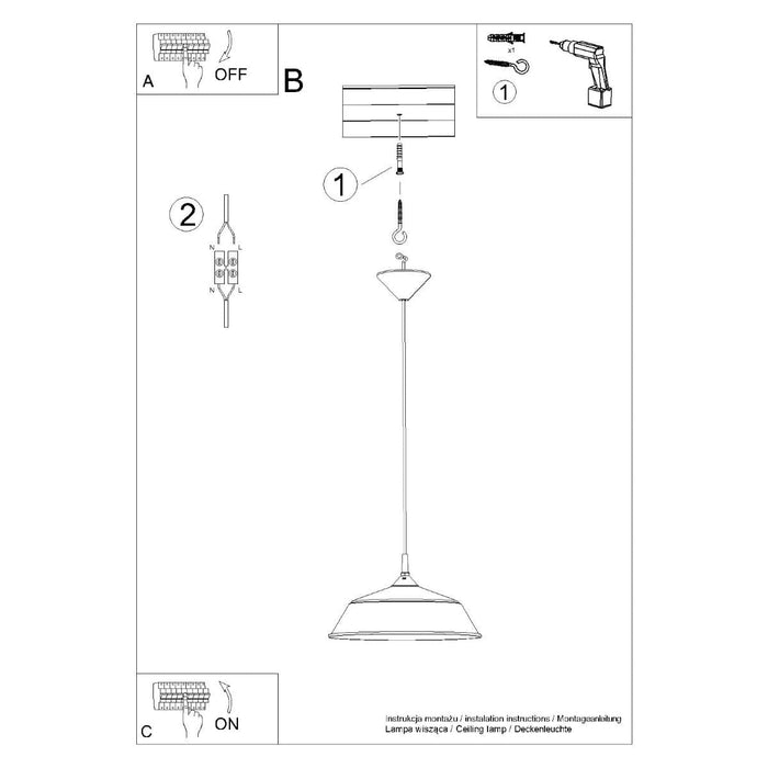 Pendant lamp FRIKA white Sollux Lighting SL.1327