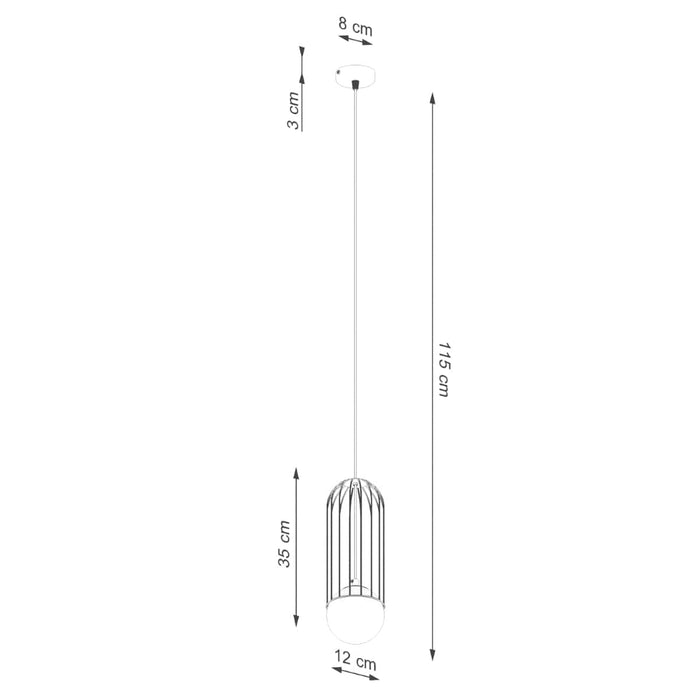 Pendant lamp BRINA 1 white Sollux Lighting SL.1331