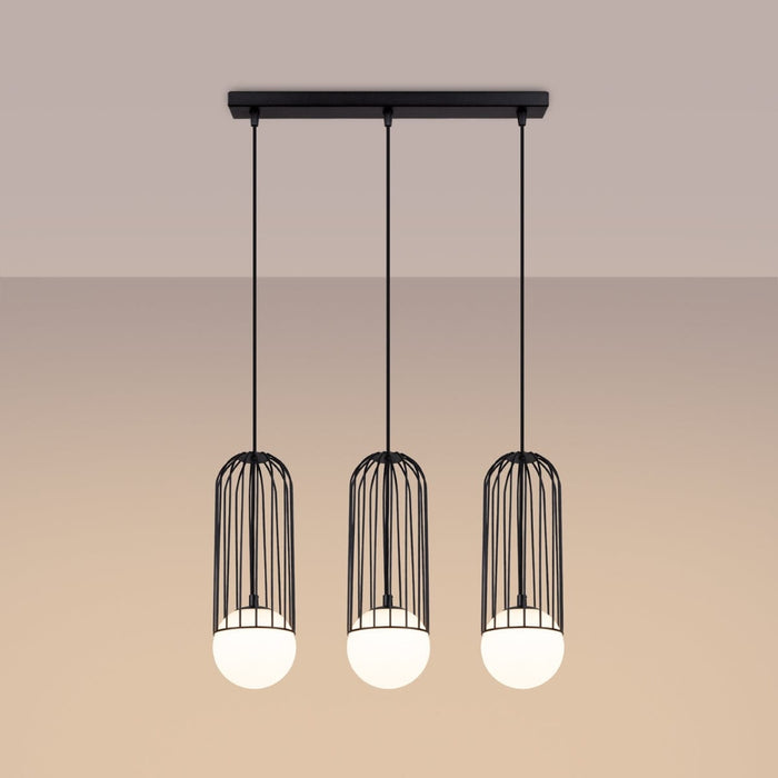 Pendant lamp BRINA 3L black Sollux Lighting SL.1334