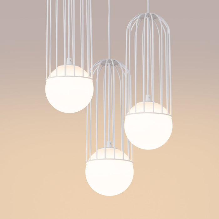 Pendant lamp BRINA 3P white Sollux Lighting SL.1335