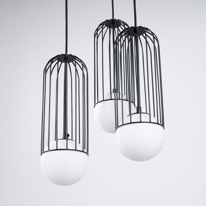 Pendant lamp BRINA 3P black Sollux Lighting SL.1336