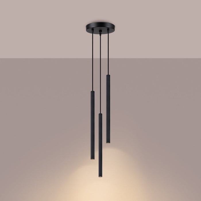 Pendant lamp ARCHE 3P black Sollux Lighting SL.1341