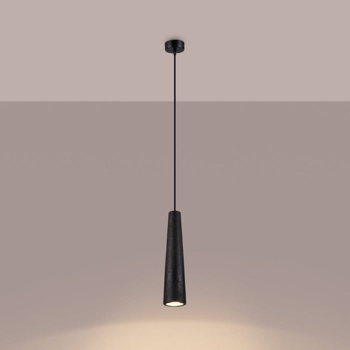 Pendant lamp ELECTRA black concrete Sollux Lighting SL.1355