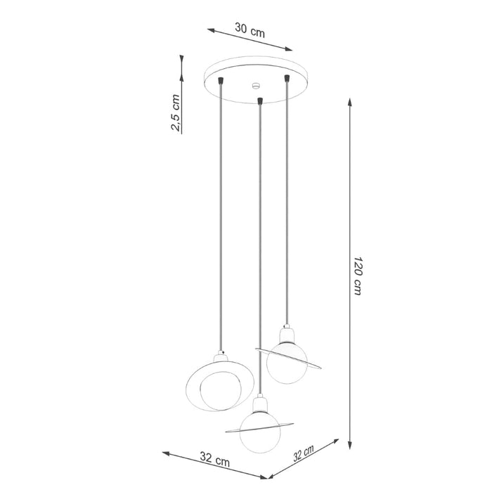 Pendant lamp HYPERION 1 white Sollux Lighting SL.1357