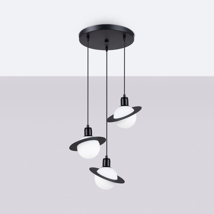 Pendant lamp HYPERION 3P black Sollux Lighting SL.1359