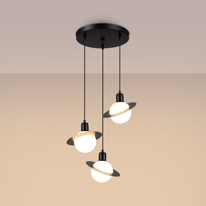 Pendant lamp HYPERION 3P black Sollux Lighting SL.1359