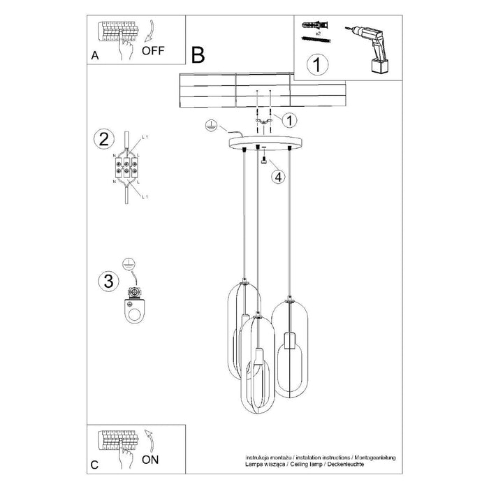 Pendant lamp NICUS 1 white Sollux Lighting SL.1361