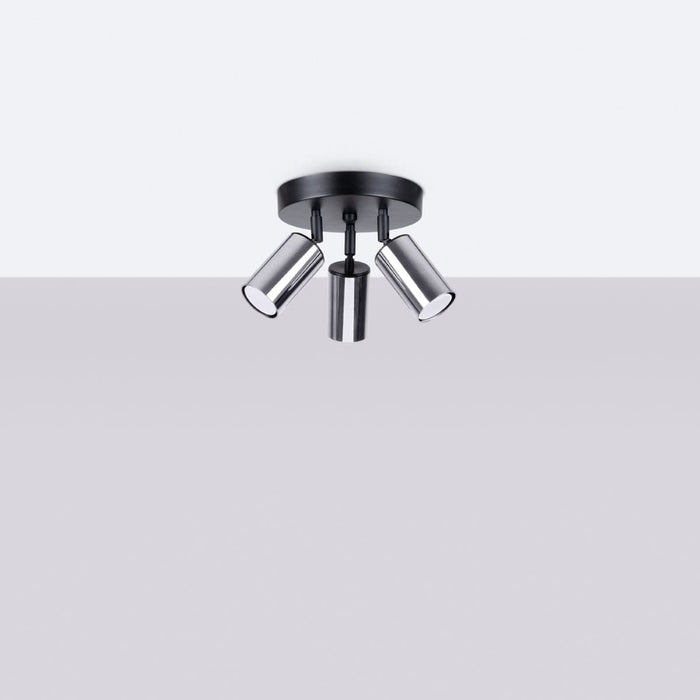 Ceiling lamp WINX 3P black/chrome Sollux Lighting SL.1369