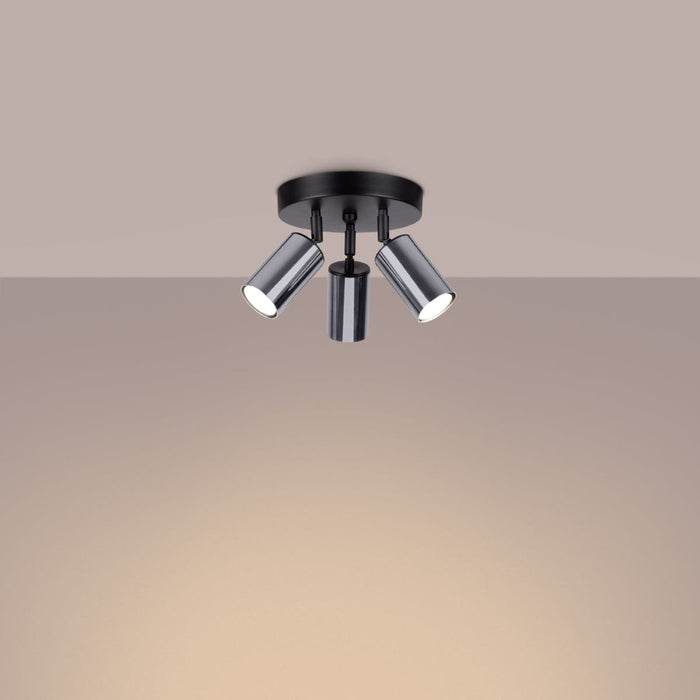 Ceiling lamp WINX 3P black/chrome Sollux Lighting SL.1369