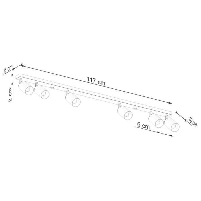 Ceiling lamp WINX 6L black/chrome Sollux Lighting SL.1372