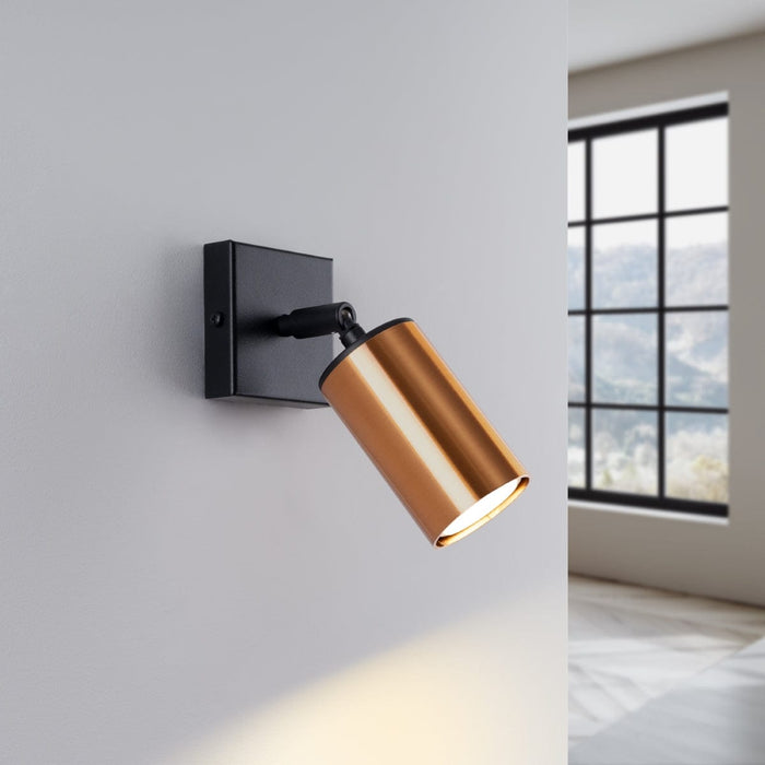 Wall lamp WINX black/copper Sollux Lighting SL.1374