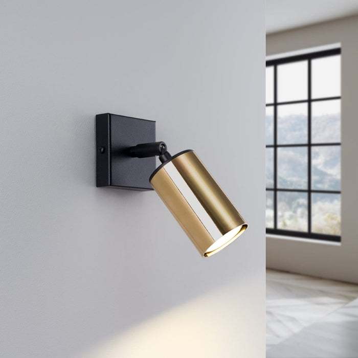 Wall lamp WINX black/gold Sollux Lighting SL.1382