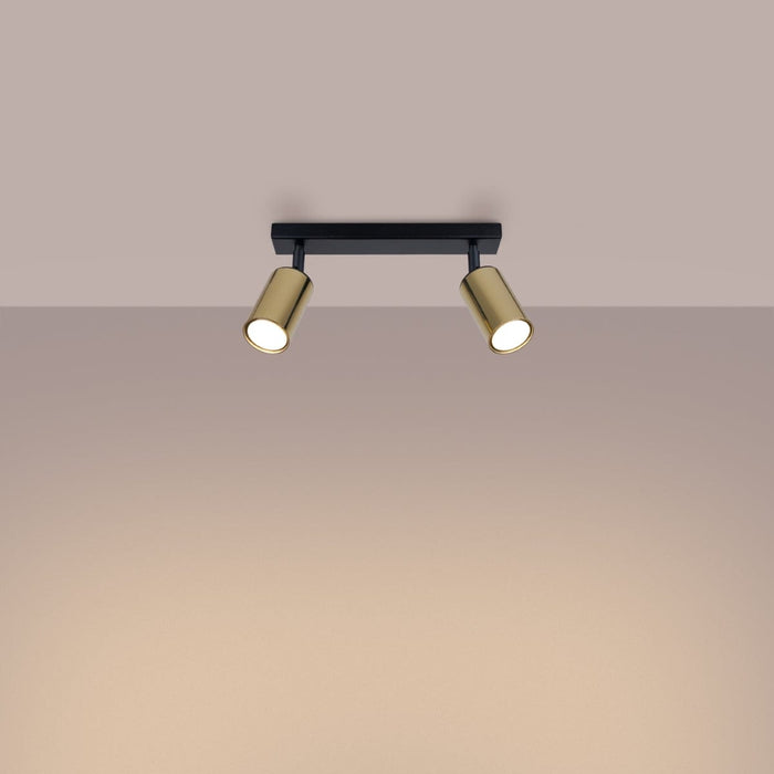 Ceiling lamp WINX 2 black/gold Sollux Lighting SL.1383