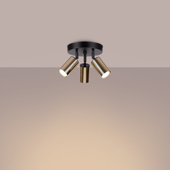 Ceiling lamp WINX 3P black/gold Sollux Lighting SL.1385