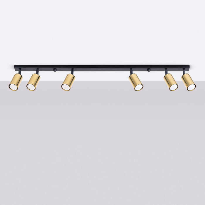 Ceiling lamp WINX 6L black/gold Sollux Lighting SL.1388