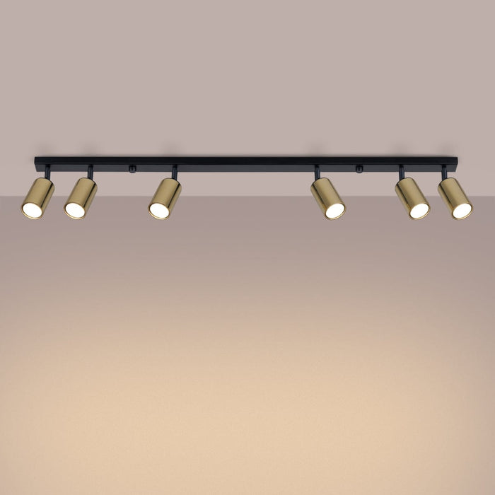 Ceiling lamp WINX 6L black/gold Sollux Lighting SL.1388