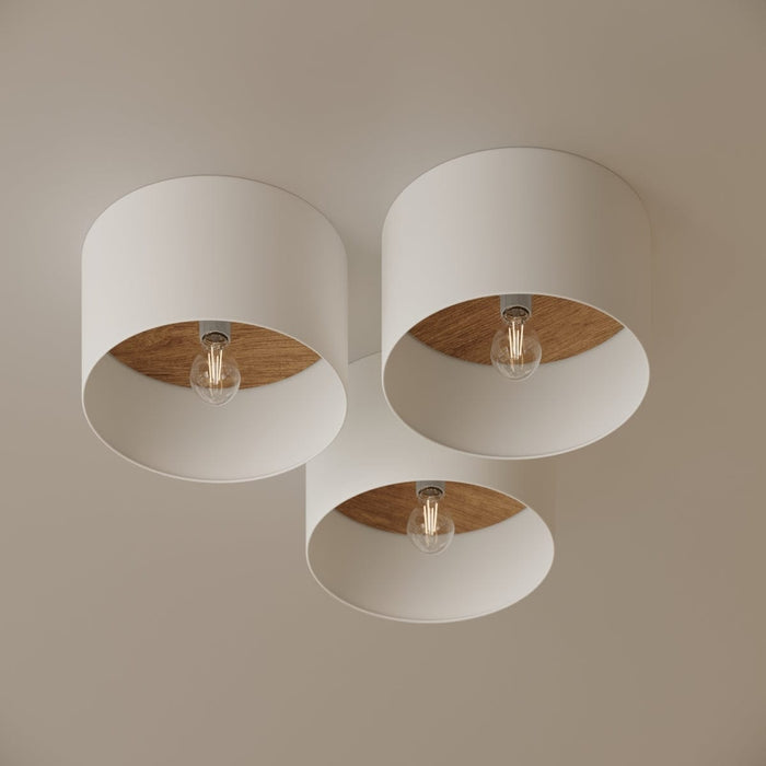 Ceiling lamp TELESTO white/light brown Sollux Lighting SL.1393