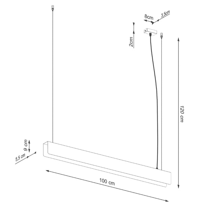 Pendant lamp SPARK white Sollux Lighting SL.1394