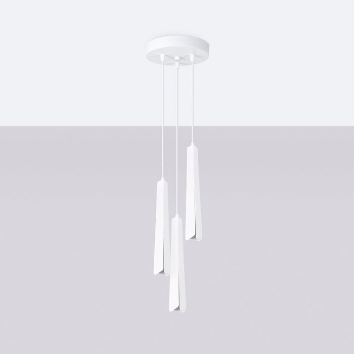 Pendant lamp PRYSM 3P white Sollux Lighting SL.1398